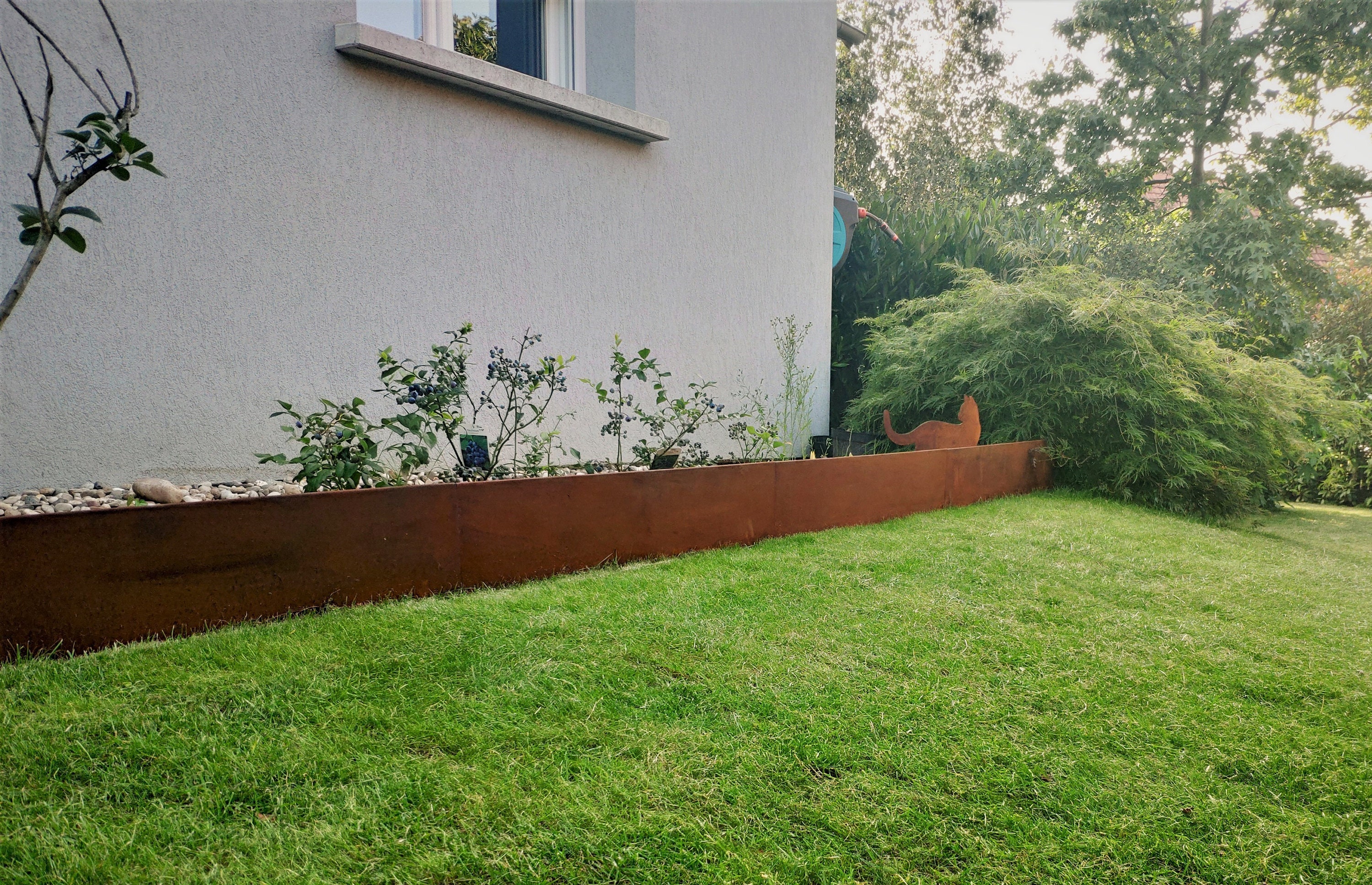 Corten Steel Bed Edging Erba 100 Cm X 20 Cm X, 59 OFF