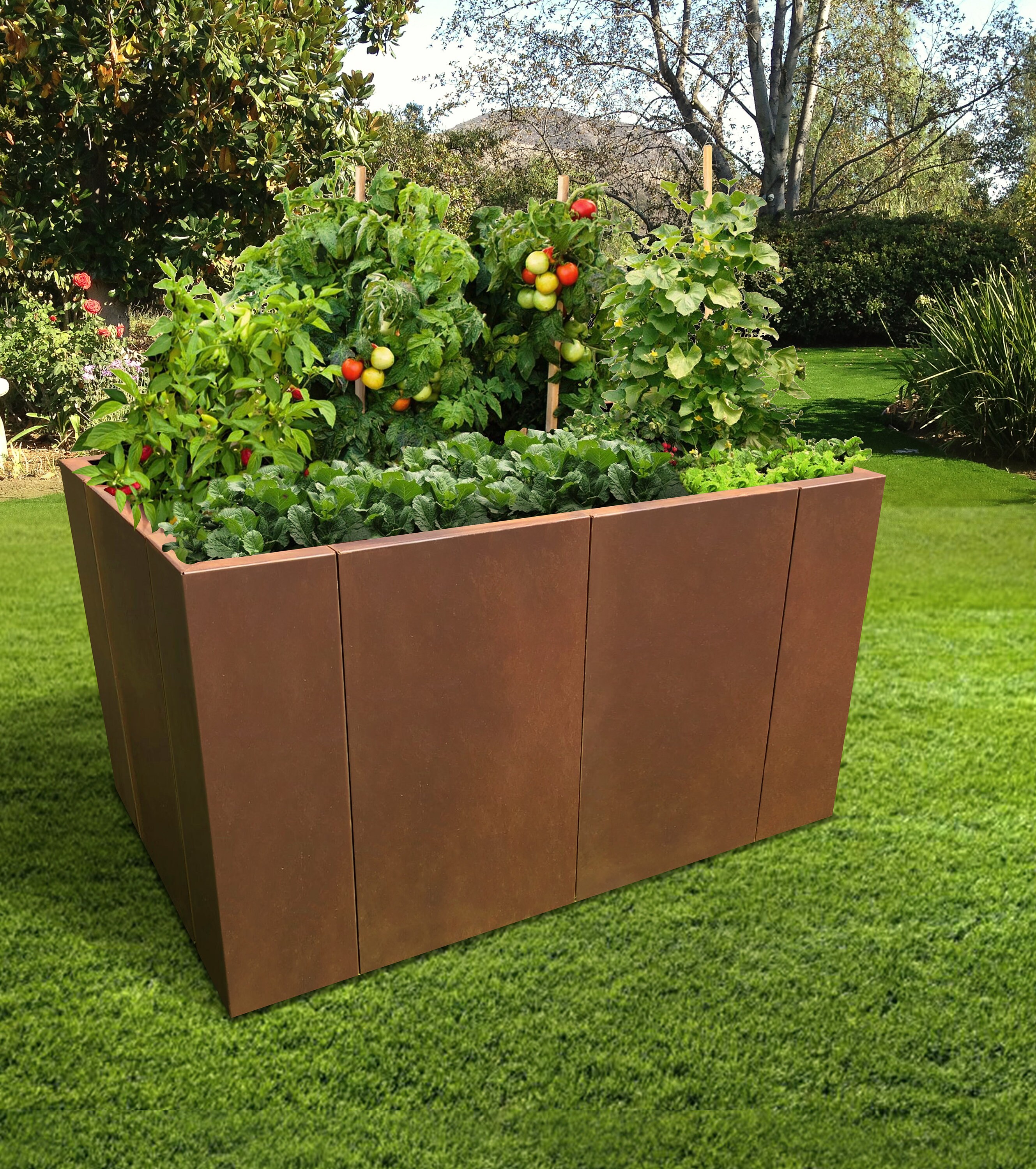 Corten Steel Raised Bed Metal Raised Bed Rectangular Rust Etsy Ireland