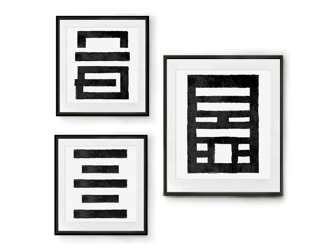 BLACK AND WHITE | Printable Art Set of 3 | Instant Digital Download ...