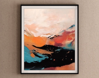Colorful Abstract Wall Art Print: Modern Home Decor (Digital Download)