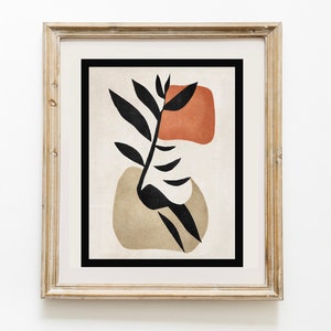Florale Abstrakte Illustration: Modernes Wandbild (Digitaler Download)