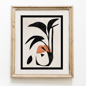 Abstrakt Floral Kunstdruck: Modernes Wandbild (Digitaler Download)