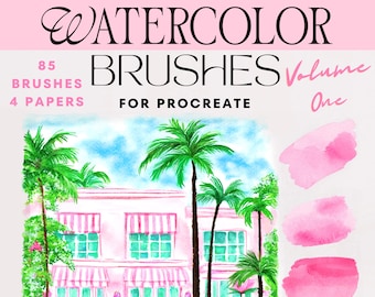 Realistic Digital Watercolor Brushes for Procreate on iPad - VOLUME ONE