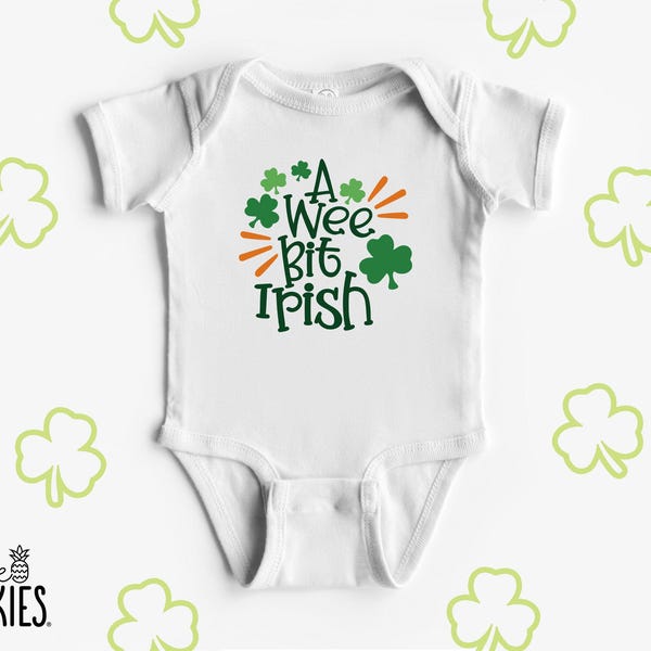A Wee Bit Irish Baby Onesies® Brand: St Patricks Day Outfit for Kids - IL9920