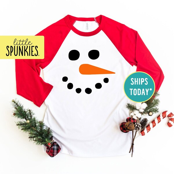 Kids raglan christmas shirts