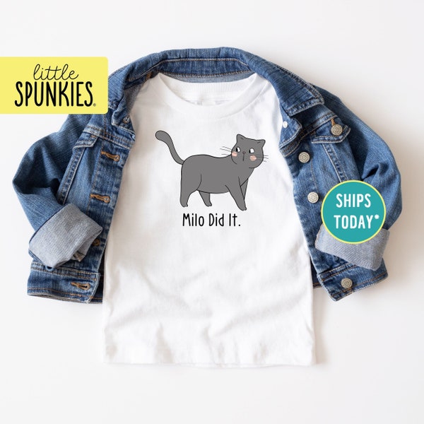 Toddler Cat Shirt Etsy