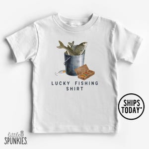 Lucky Fishing Shirt, Kids Fishing Shirt for the Summer, Gifts for Fishing Lovers - YL25925