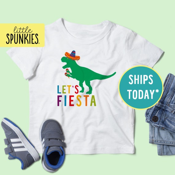 Let's Fiesta Cinco De Mayo T-Shirt Kids Boys T Rex Dinosaur Let's Fiesta Cinco De Mayo T-Shirt Kids Boys T Rex Dinosaur
