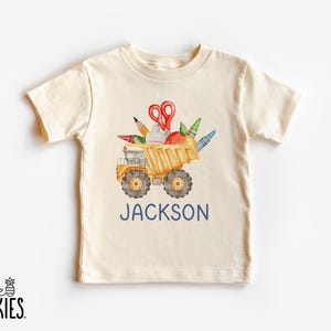 Personalized Dump Truck T-Shirt: Custom Name Back to School Shirt  - WL23717