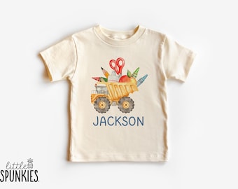 Personalized Dump Truck T-Shirt: Custom Name Back to School Shirt  - WL23717