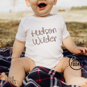 Western Rope with Custom Name Onesies® Brand, Country Baby Bodysuits, Cowboy Shirts for Boys - BBL28227