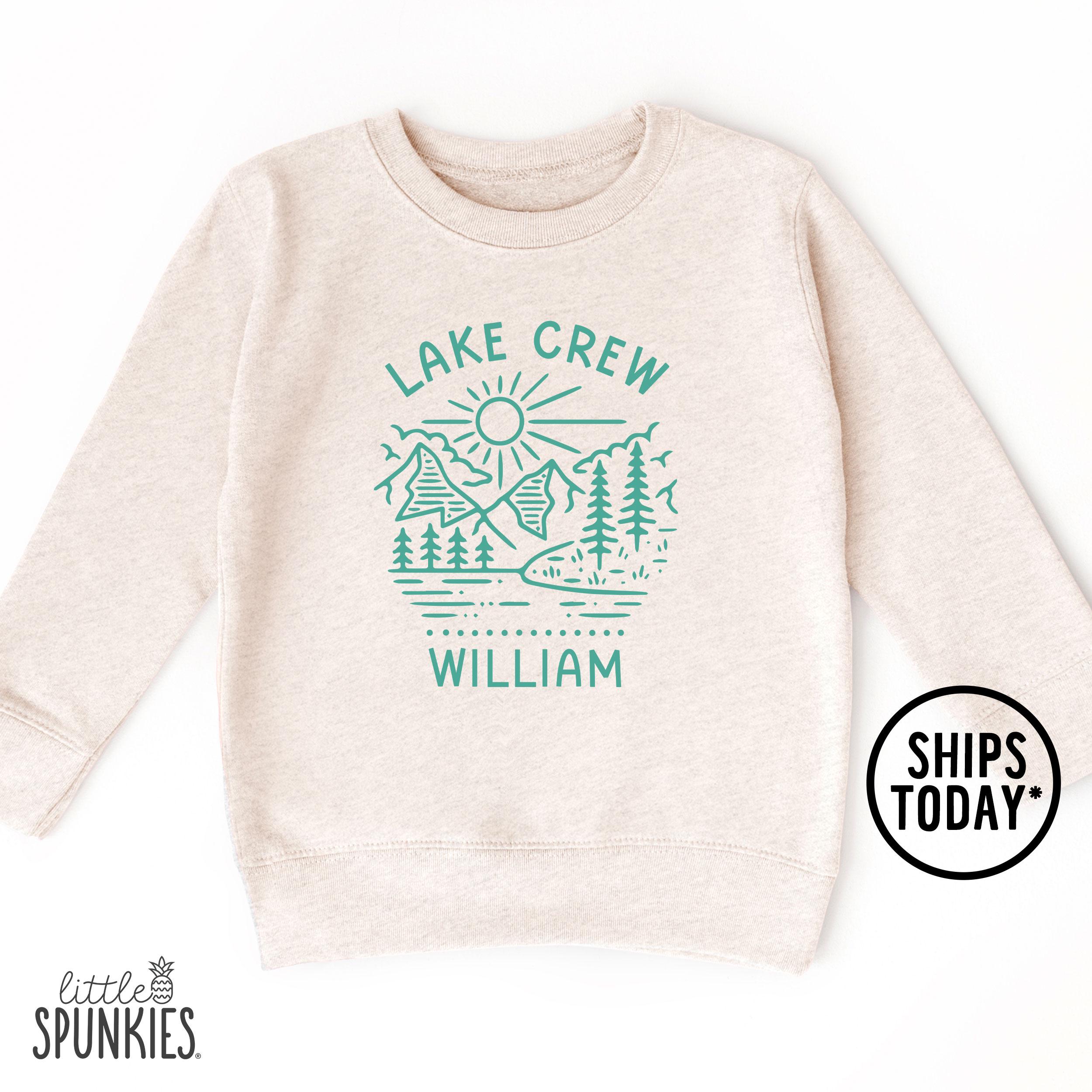 Custom Lake Crew Sweatshirt, Lake Crew with Name Kids Sweater, Group Matching Summer Lake Vacation Pullover - YL25898