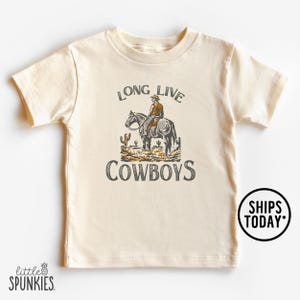 Long Live Cowboys Graphic Tee: Retro Horse Ranch Toddler Shirt - BBL28215