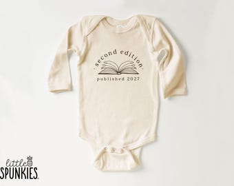 Second Edition Published with Year Onesies® Brand: 2nd Baby Bookclub Pregnancy Reveal - OL15814