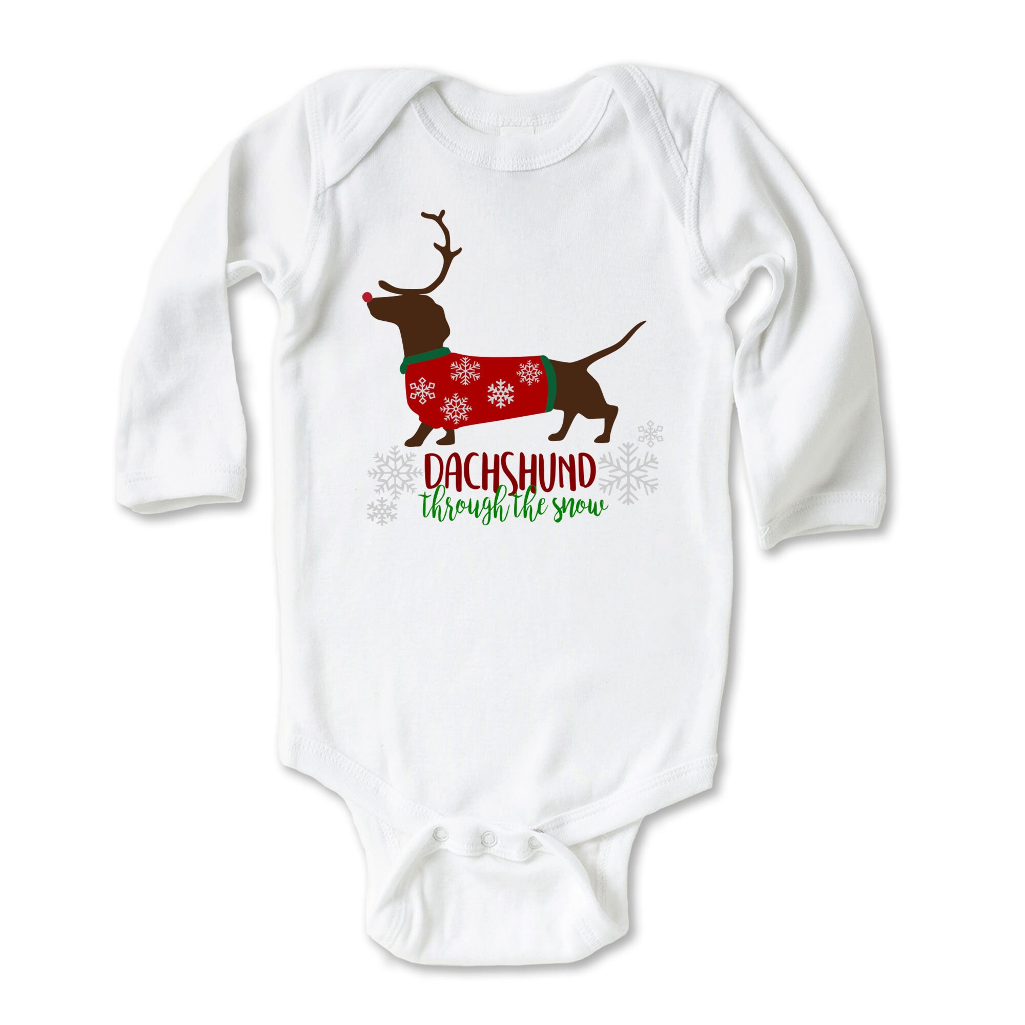 Kids Wiener Dog Shirt Dachshund Through the Snow Dog Etsy