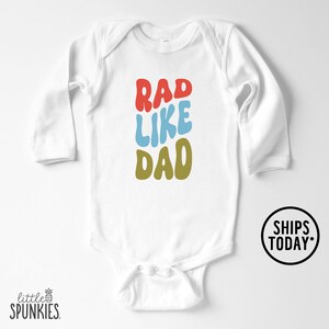 Kids Onesies® Brand, Retro Rad Like Dad Onesies® Brand, Father&#39;s Day Infant Bodysuit - RL19186