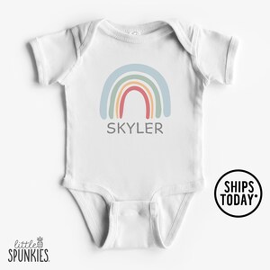 Personalized Rainbow Baby Onesie® Brand: Custom Name Bodysuit - CCL29154