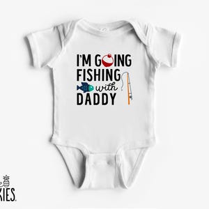 I'm Going Fishing with Daddy Onesies® Brand: Fish Themed Baby Shower Gift - RL19172