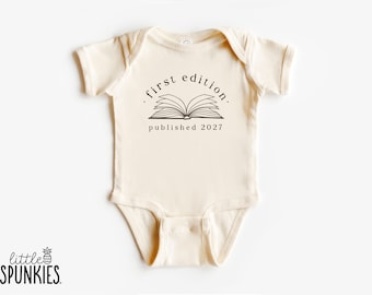 Book Pregnancy Reveal Onesies® Brand: First Edition Published Baby Bodysuit - OL15682