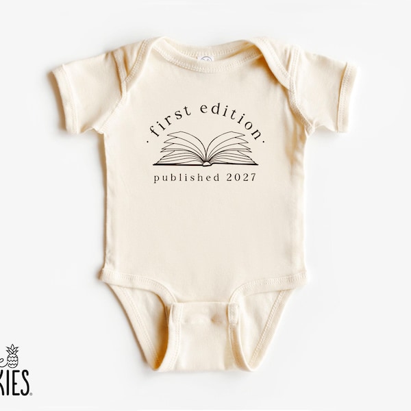 Book Pregnancy Reveal Onesies® Brand: First Edition Published Baby Bodysuit - OL15682
