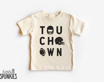 Touchdown with Helmet and Football T-Shirt: Game Day Shirt for Kids - XL24860