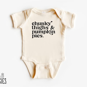 Cuisses épaisses et tourtes à la citrouille Baby Onesies® Marque : Tenue amusante pour Thanksgiving - JL10198