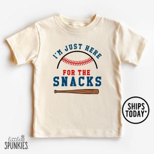 Sports Fan Shirt for Kidst: I&#39;m Just Here for the Snacks T-Shirt - XL24734