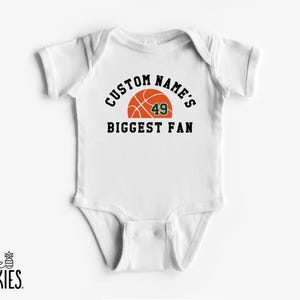 Personalized Biggest Fan Basketball Onesies® Brand: Custom Game Day Shirt - XL24800