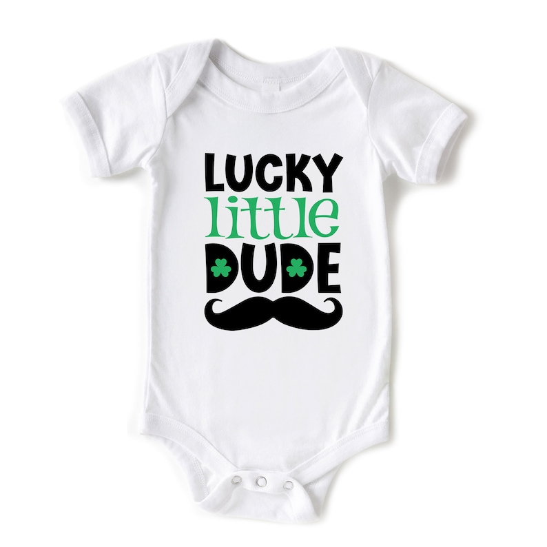 St Patricks Day Onesie\u00ae Lucky Little Dude Onesie\u00ae Baby Boy Bodysuit