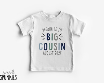 Promoted to Big Cousin Tee for Boys: Family Announcement Shirt for Nephew - RL19156