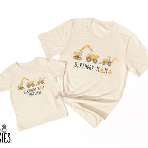 Watercolor Construction Birthday T-Shirt: Matching Family Party - PL16896