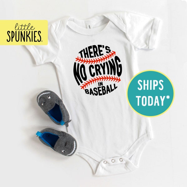 No Crying in Baseball Onesies® Brand, Funny Baseball Outfit, Baseball Baby Bodysuit