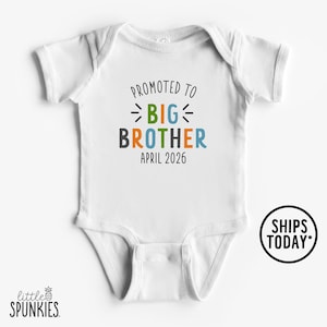 Sibling Baby Bodysuit, Promoted to Big Brother Onesies® Brand, Pregnancy Announcement Onesies® Brand - RL19086