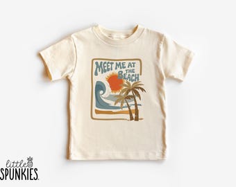Retro Beach Shirts for Kids: Meet Me at the Beach Summer Tshirt - YL25988