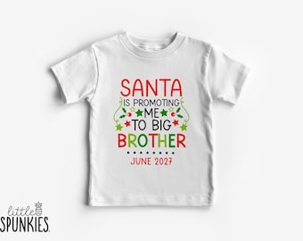 Christmas Big Brother Reveal Shirt: Santa Promotion Sibling Announcement - BL2632