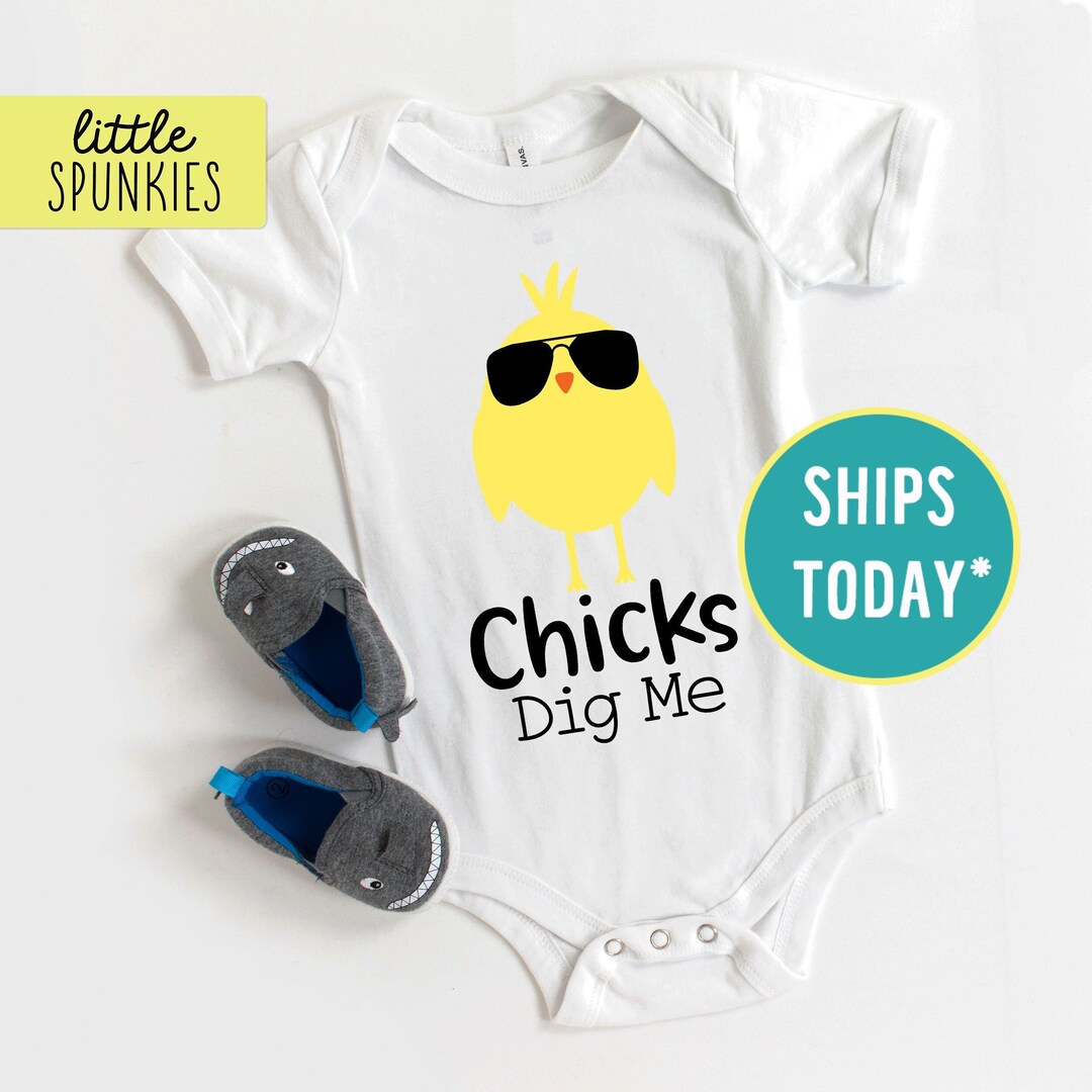 Gifts for Boys, Chicks Dig Me Onesies® Brand, Baby Boy Easter Outfit