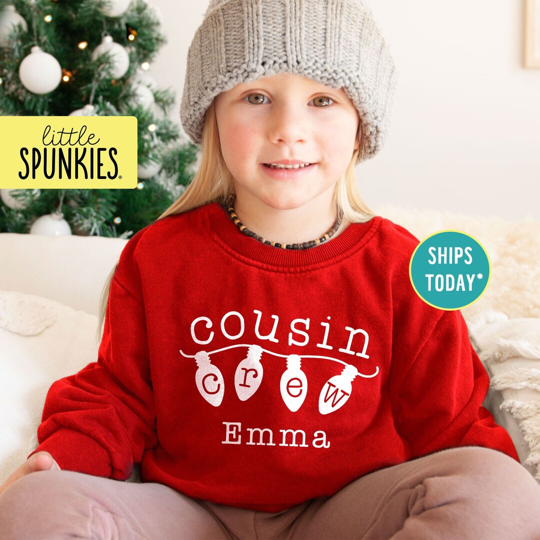 Cute Personalized Gifts, Cousin Crew Christmas Lights With Custom Name
