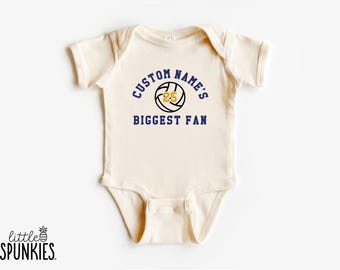 Custom Name Volleyball Onesies® Brand: Biggest Fan Baby Bodysuit - XL24998