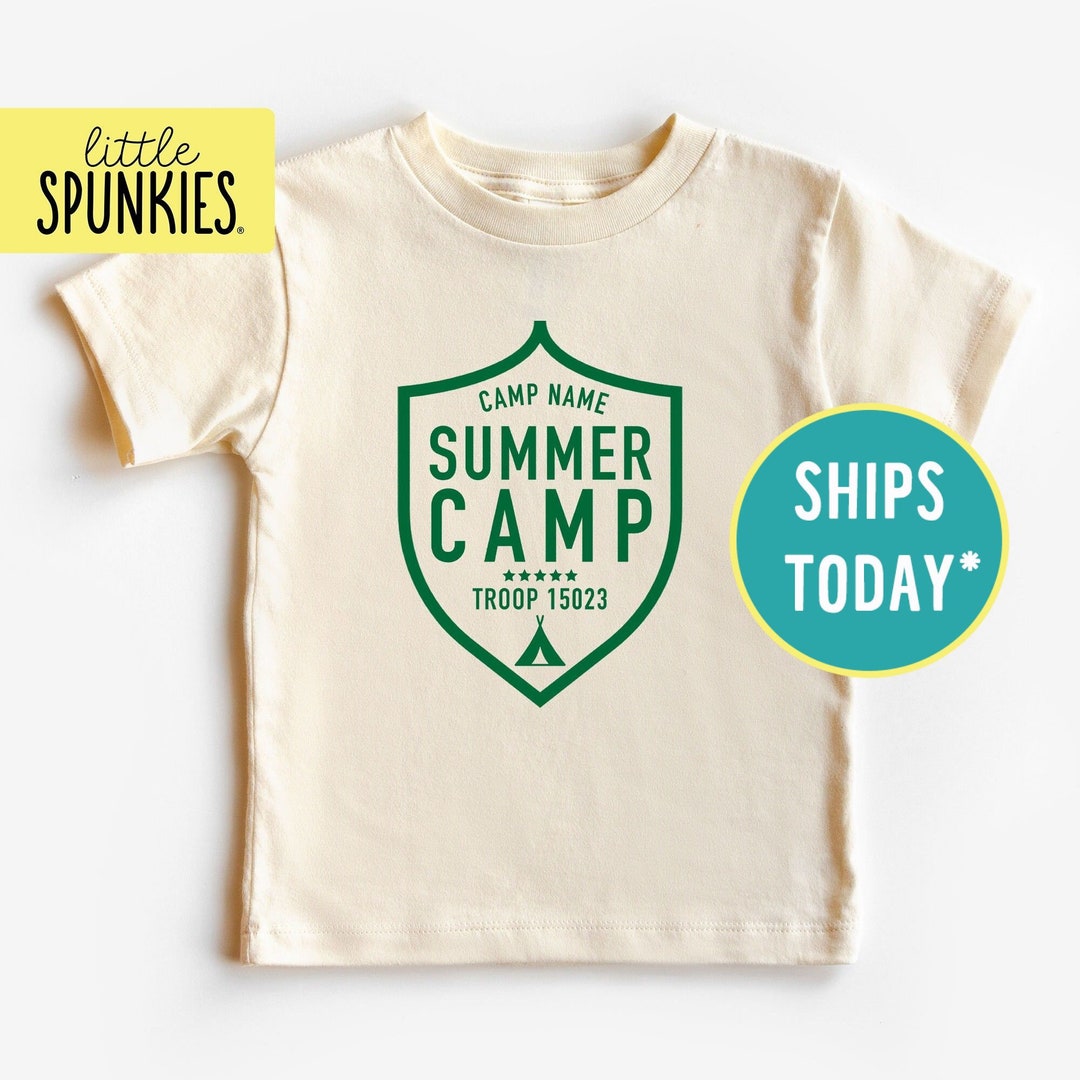 Custom Summer Camp Shirt for Kids, Matching Troop Shirts, Personalized
