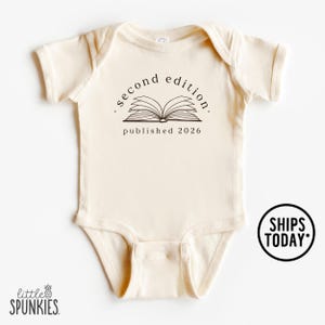 Second Edition Published with Year Onesies® Brand: 2nd Baby Bookclub Pregnancy Reveal - OL15814