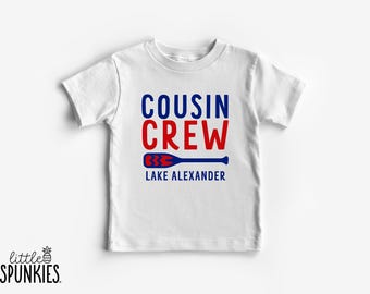 Cousin Crew Lake T-Shirt with Canoe Paddle: Custom Summer Vacation Shirt - YL25868