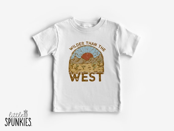 Wilder Than The West Toddler Graphic Tee: Trendy Desert Kids Shirt - BBL28230