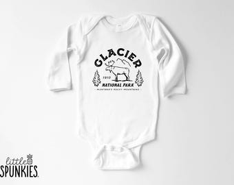 Glacier National Park Onesies® Brand: Montana Souvenir Baby Bodysuit - TL20256