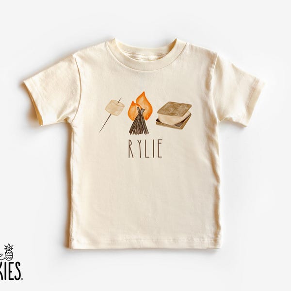 Camping Smores Trio Tee: Personalized Camp Shirts for Kids - YL25838