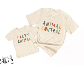 Funny Party Animal T-Shirts: Matching Family Safari Zoo Birthday - NL14520