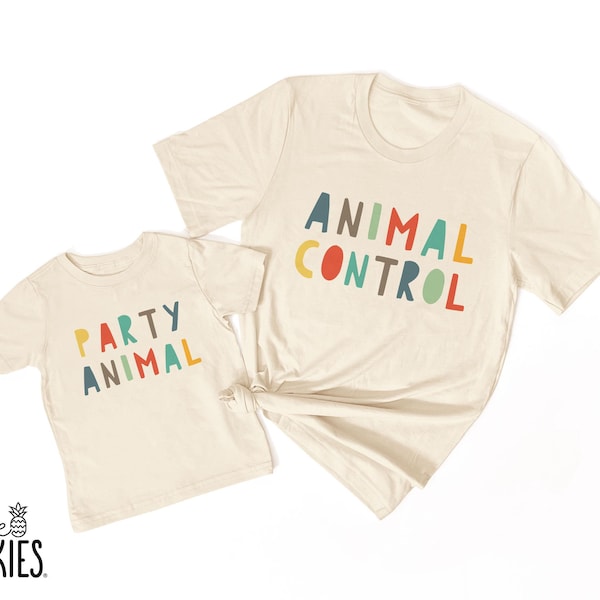 Funny Party Animal T-Shirts: Matching Family Safari Zoo Birthday - NL14520