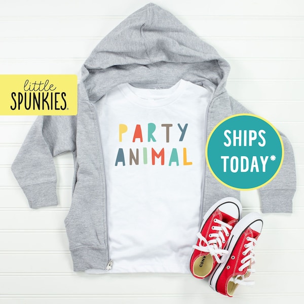Funny Animal Shirt for Kids, Party Animal T-Shirt, Zoo Birthday Themed Graphic Tee