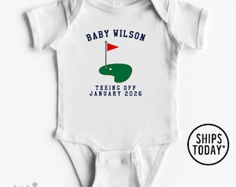 Golfing Pregnancy Surprise for Husband: Golf Baby Announcement Onesie® Brand - OL15700