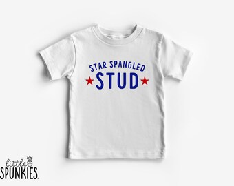Star Spangled Stud T-Shirt: Funny 4th of July Graphic Tee - AL1430