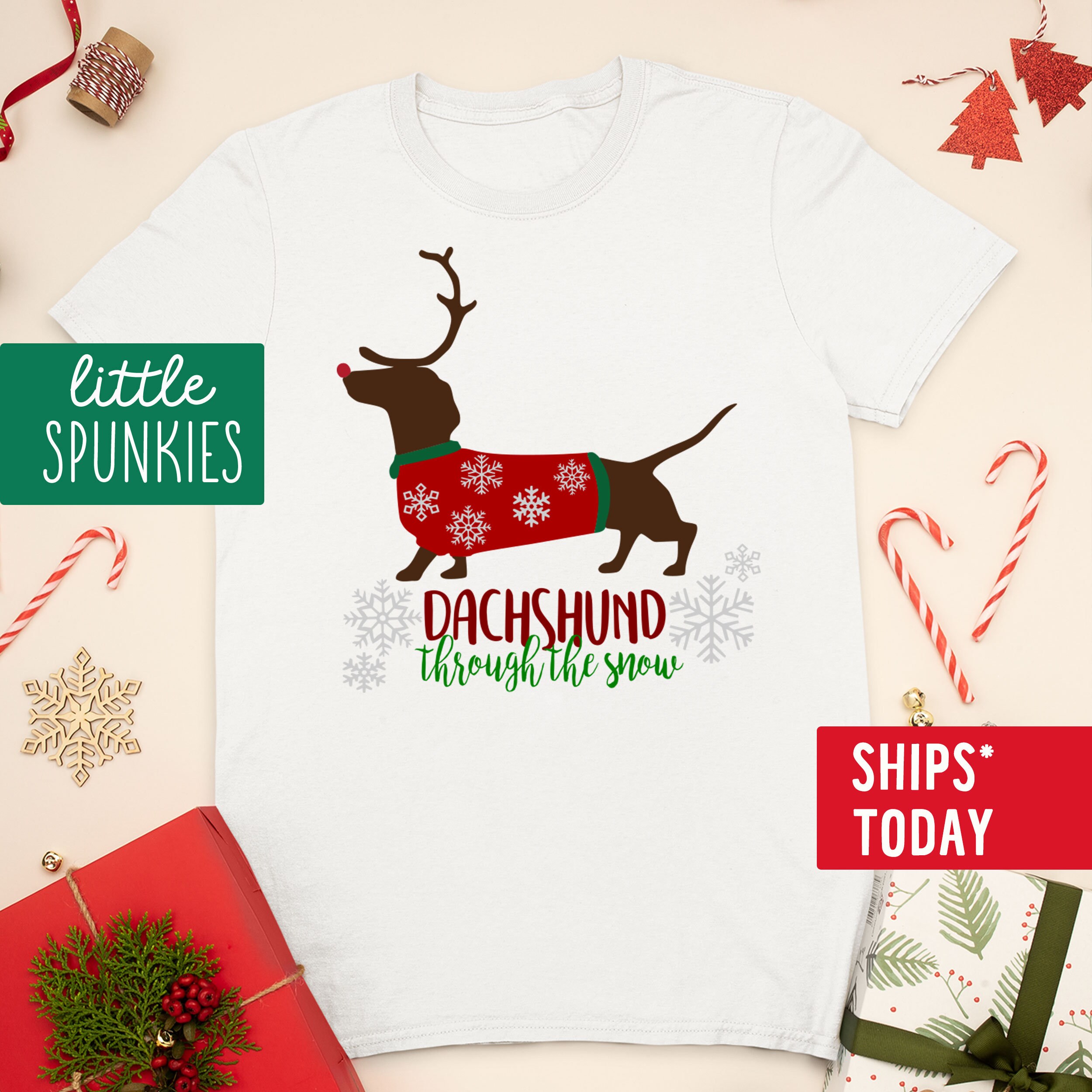 Kids Wiener Dog Shirt Dachshund Through the Snow Dog Etsy